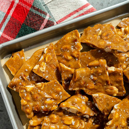 Salted Caramel Peanut Brittle